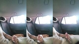 Lonely Uber Driver Jerking His Small Cock In The Car
