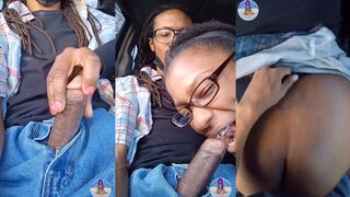 Ebony Teacher Taking Cock In Car